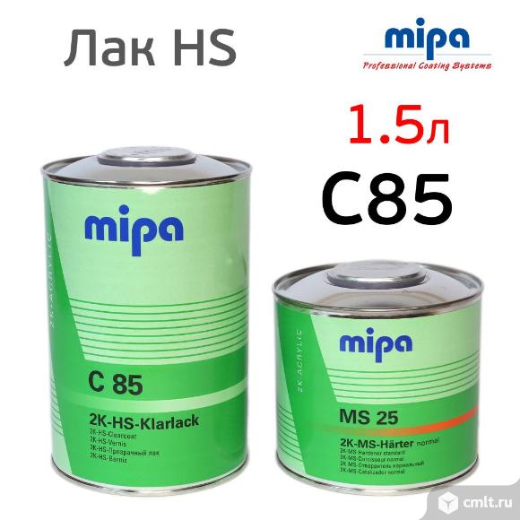 Лак Mipa HS C85 (1л+0,5л) с защитой от царапин и УФ. Фото 1.