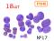 Пластиковые грибки PDR №17 фиолетовые (18шт). Фото 6.