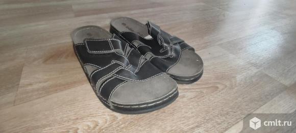 Тапочки кожаные мужские. Фото 1.