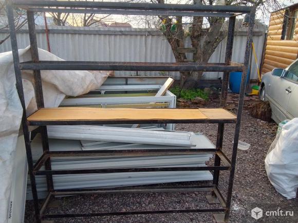 Стеллаж металлический,из уголка 5 полок. Фото 1.
