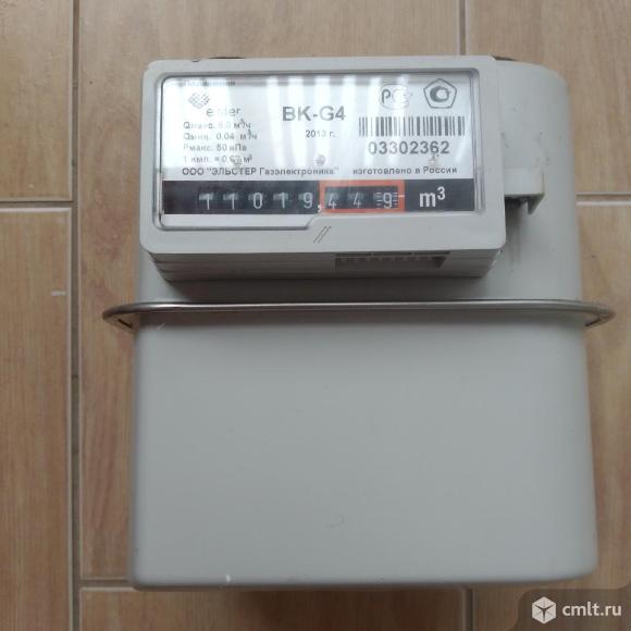 Счетчик газа бу ВК-G4(1/4=32 мм) правый 110 мм межосевое. Фото 1.