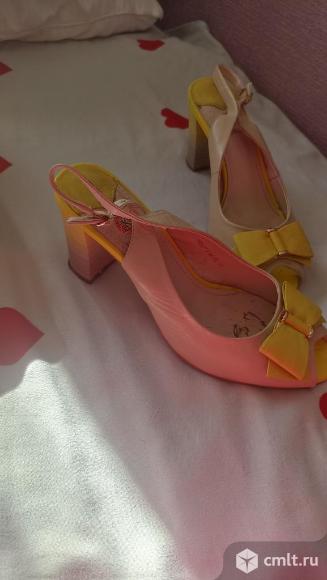 Кожанные туфли босоножки. Фото 2.