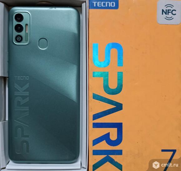 6.52" Смартфон Tecno Spark 7 4/64 ГБ NFC. Фото 1.