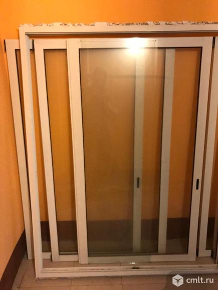 Алюминиевая конструкция остекления в сборе. Фото 1.