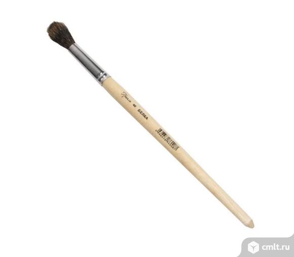 Кисть ГРААЛЬ, белка сосновая, живописная (1 штука), круглая, №8, КХБ№8. Фото 1.