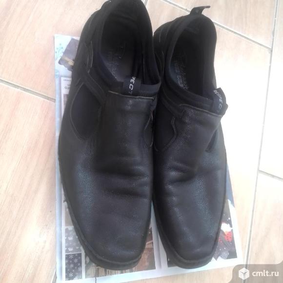 Макасины мужские кожаные бу 40-41 размер. Фото 1.