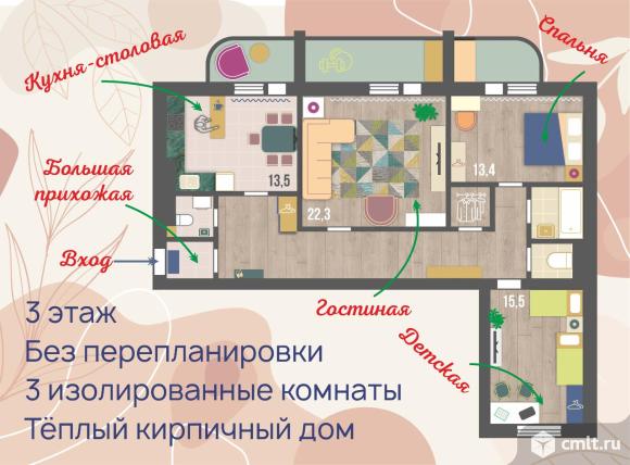 Квартира для семьи с детьми. Фото 1.