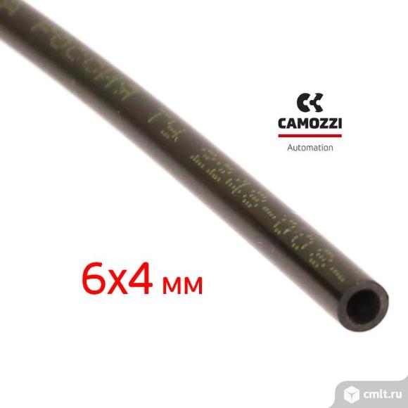 Трубка полиамидная 6х4мм ЧЕРНАЯ Camozzi (1пм) пневматическая. Фото 1.