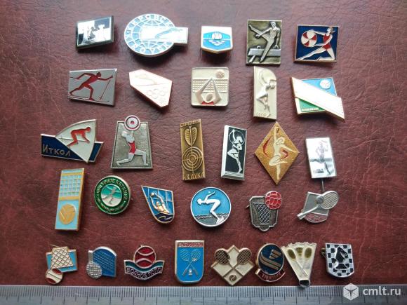 30 шт. Одним лотом. Значки СССР. Спорт.. Фото 1.
