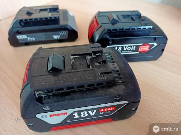 Продам аккумуляторы 18v 4Ah для синего Bosch. Фото 1.