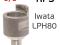 Адаптер бачка RPS 1/8" Iwata LPH80 на мини краскопульт (переходник для одноразового бачка). Фото 1.