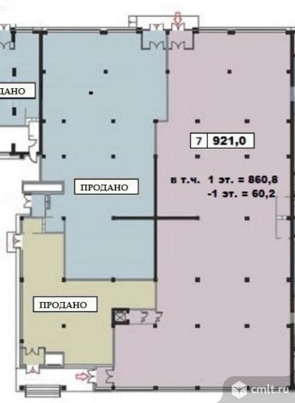 Торговое помещение 921 м2 в аренду. Фото 2.