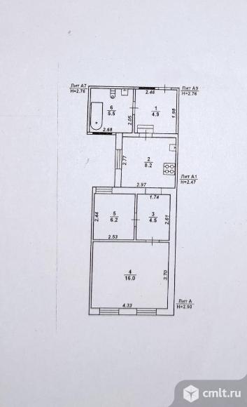 2-комнатная квартира 45 кв.м. Фото 16.
