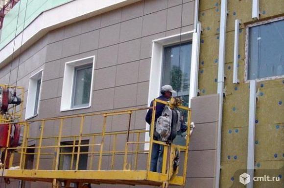 Фасадчики на устройство вентилируемого фасада. Фото 1.