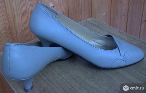 Туфли модельные светло-серые. Российский размер 37. Фото 1.