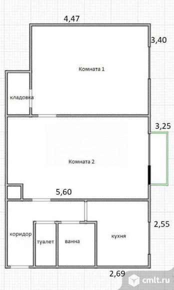 2-комнатная квартира 48,4 кв.м. Фото 13.