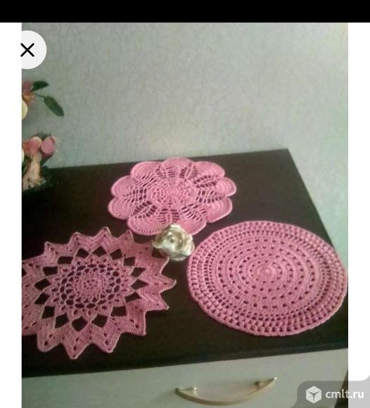 Вязаные крючком салфетки. Фото 1.