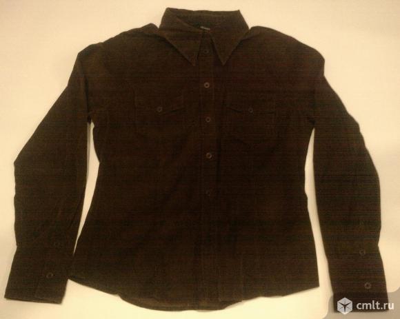 Рубашка микровельвет женская H&M 38 р. Фото 1.