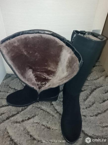 Продаю замшевые сапоги. Фото 3.