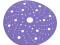 Круг шлифовальный Sandwox 328+ (Р240; 150мм) Purple Ceramic (multiholes) фиолетовый на липучке. Фото 1.