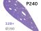 Круг шлифовальный Sandwox 328+ (Р240; 150мм) Purple Ceramic (multiholes) фиолетовый на липучке. Фото 2.