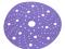 Круг шлифовальный Sandwox 328+ (Р320; 150мм) Purple Ceramic (multiholes) фиолетовый на липучке. Фото 1.