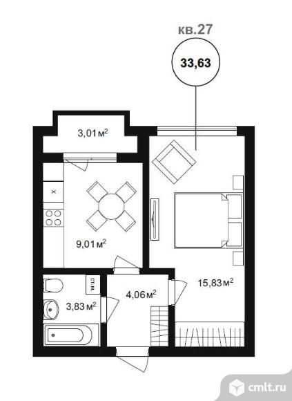 Двушка 38 Кв М фото 14