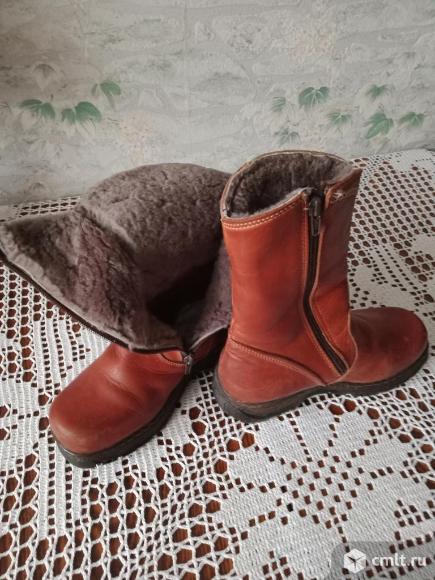 Сапожки зимние для девочки,размер35,на искусств.меху. Фото 1.