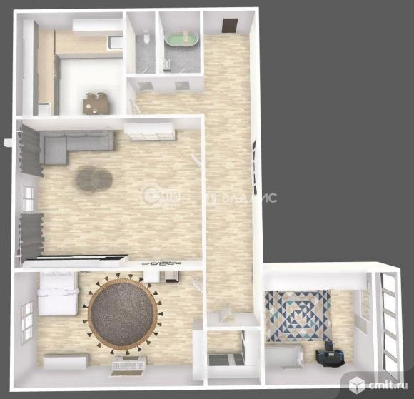 3-комнатная квартира 79 кв.м. Фото 1.