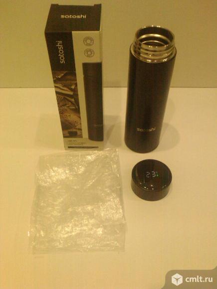 Tepмокружка Satоshi 0,45 л черный "умный термoс" мoдель 841-823. Фото 3.