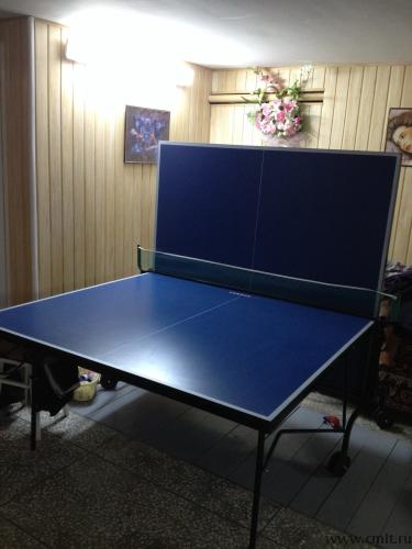 Теннисный стол Torneo-Invite, цв. синий, сетка зеленая. Фото 1.