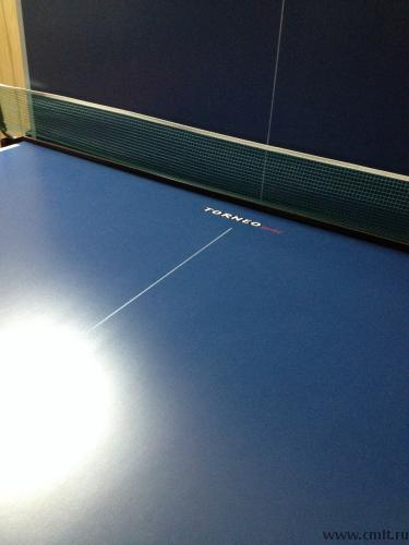 Теннисный стол Torneo-Invite, цв. синий, сетка зеленая. Фото 2.