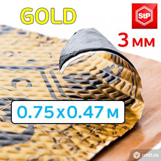 Шумоизоляция STP Devil's Gold (0,75х0,47м; 3мм) вибродемпфирующий материал. Фото 1.
