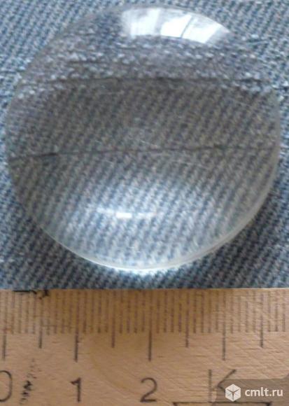 Увеличительное стекло, линза, лупа, диаметр 3,8 см, времен СССР. Оптика.. Фото 1.