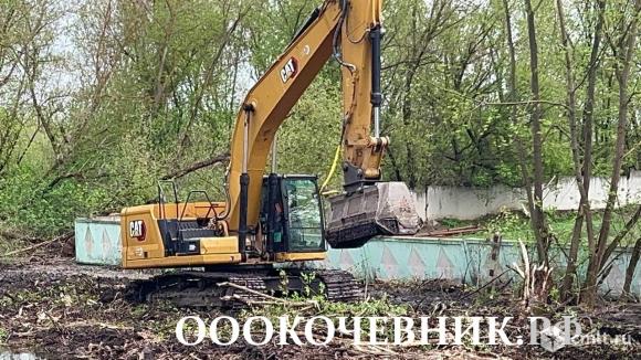 Расчистка территорий от деревьев, кустарников и корней. Фото 1.