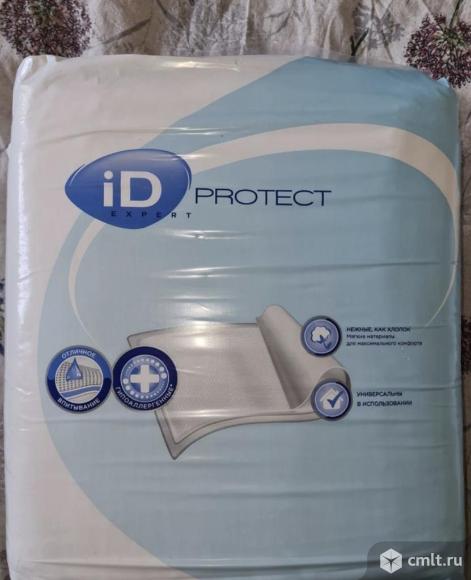 Пеленки ID protect 60х90 см, 30 шт в упаковке.  Пелёнки качественные, без пустот. Фото 1.
