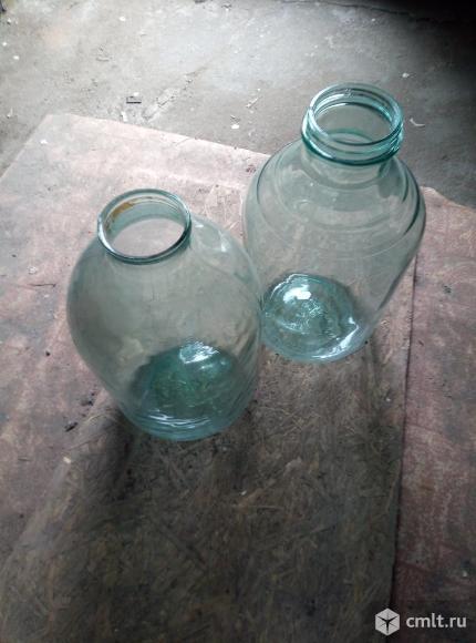 Бутылки стеклянные 10 литров. Фото 1.
