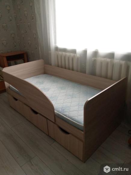 Кровать детская, 3 выдвижных ящика, с ортопедическим. Фото 1.