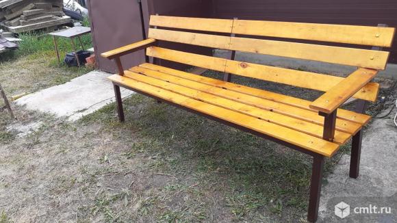 Скамейка. Три. Медведя, новая.. Фото 1.