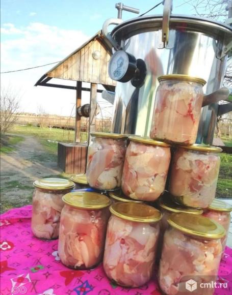 Тушенка куриная, индюшиная, утиная, свиная, говяжья. Фото 1.