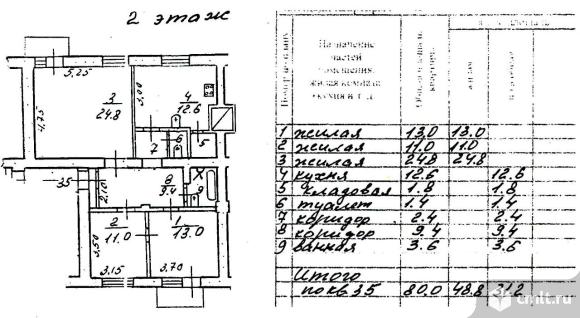 3-комнатная квартира 80 кв.м. Фото 20.