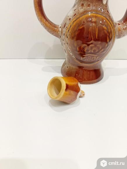 Кувшин «Олимпиада 1980 г.». Обливная керамика. СССР.. Фото 4.