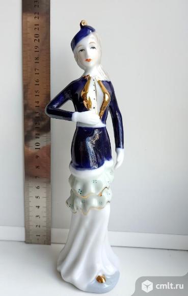 Статуэтка. Дама. Германия. Кобальт.. Фото 1.