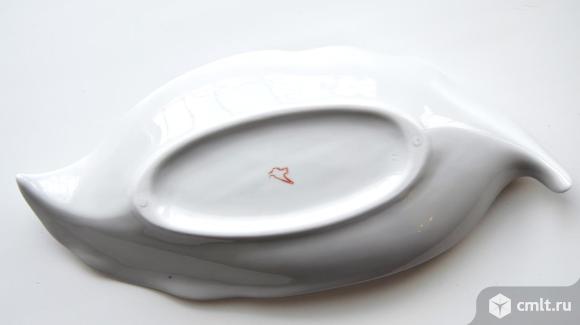 Дулево. Фарфоровая ваза для фруктов " Лист". Фото 8.