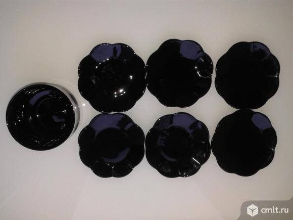 Блюдца чайные 6шт+сахарница.. Фото 6.