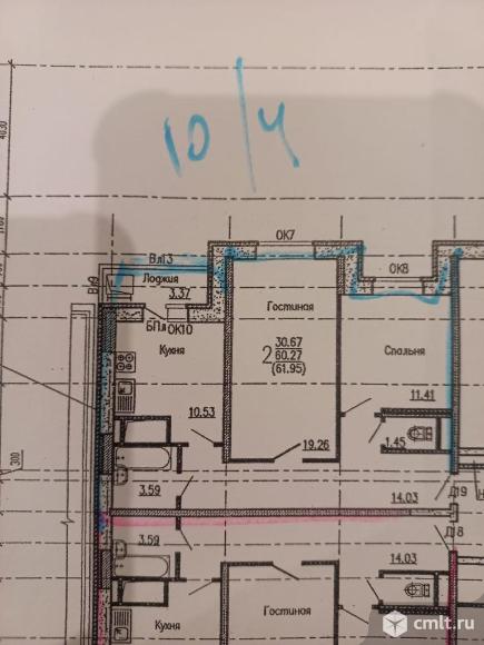 2-комнатная квартира 61 кв.м. Фото 18.