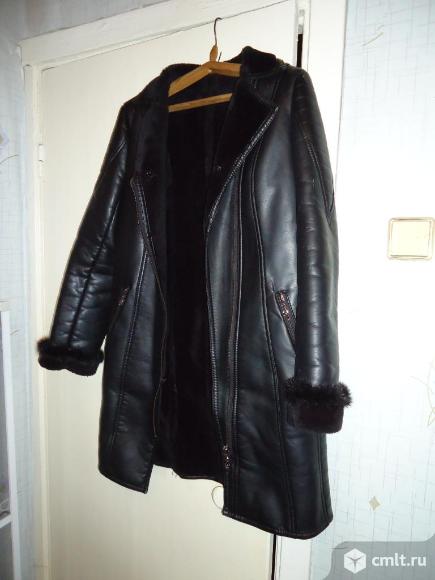 Куртка зимняя кожаная меховая. Фото 1.