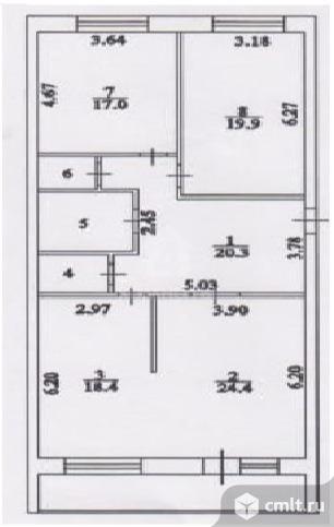 3-комнатная квартира 110,3 кв.м. Фото 18.