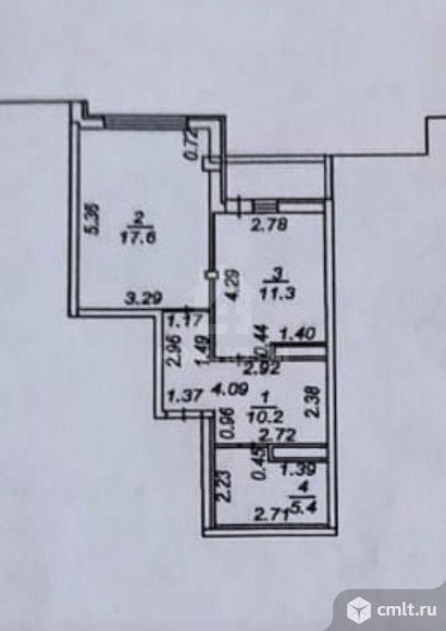 1-комнатная квартира 44,5 кв.м. Фото 16.
