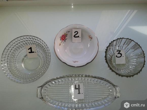 Салатники + Селёдочница.Стекло.. Фото 1.